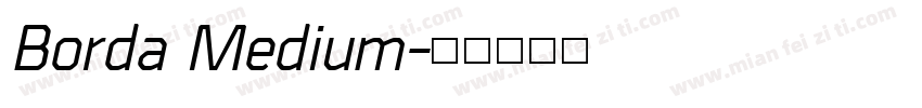 Borda Medium字体转换